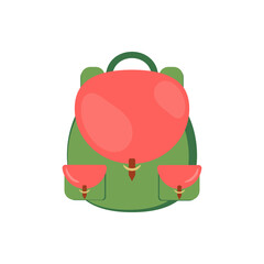 Modern backpack icon. Vector colorful illustration.