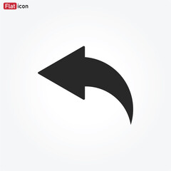 Left Arrow icon vector . Back sign