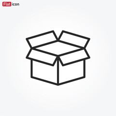Box icon vector . Cargo sign