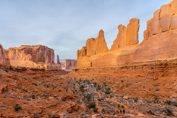 Fototapeta premium The Park Avenue formation in Arches National Park