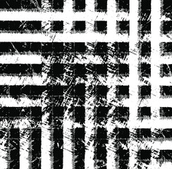 Rough, irregular texture composed of monochrome geometric elements. Overlay distressed grunge background. Abstract vector illustration. Isolated on white background. EPS10