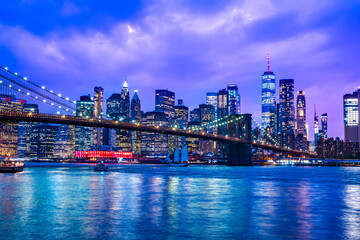 Brooklyn Bridge, Manhattan, New York City of USA