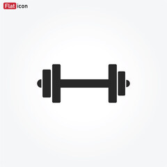 Dumbbell icon vector . Weight sign