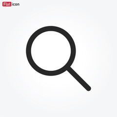 Magnify icon vector . Search sign