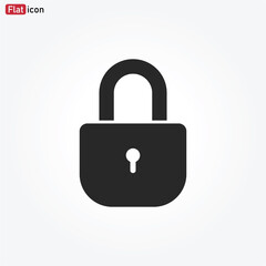 Lock icon vector . Protection sign . Security