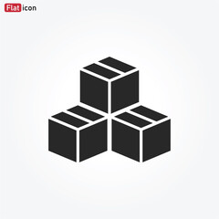 Box icon vector . Cargo sign