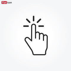 Finger Click icon vector . Click sign