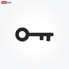 Key icon vector . Lock sign