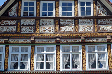 Fototapeta premium Rinteln im Weserbergland Fachwerkfassade