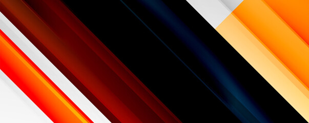 Fototapeta premium Geometric abstract backgrounds with shadow lines, modern forms, rectangles, squares and fluid gradients. Bright colorful stripes cool backdrops