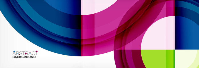 Obraz premium Round shapes, triangles and circles. Modern abstract background