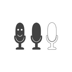 Microphone Retro Icon Pack Vector 