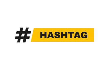 Hashtag label. Message bubbles with place for your text. Social media design concept. Vector illustration