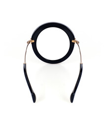 One-eyed funny glasses isolated on white background for applying on a portrait