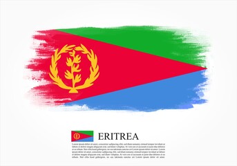 Textured and vector flag of Eritrea drawn with brush strokes. Texture and vector flag of Eritrea drawn with brush strokes.