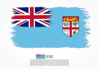 Textured and vector flag of Fiji drawn with brush strokes. Texture and vector flag of Fiji drawn with brush strokes.