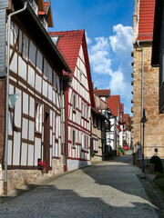 Fototapeta na wymiar Korbach Hessen, Altstadtszene