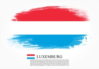 Textured and vector flag of Luxemburg drawn with brush strokes. Texture and vector flag of Luxemburg drawn with brush strokes.