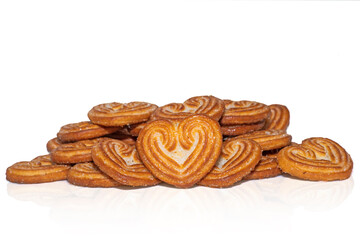 Little heart shaped sugar sprinkled biscuits