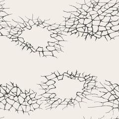 Vector seamless pattern, abstract background, cracked texture.