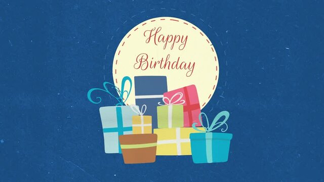 4k Happy Birthday Background. Animated happy birthday greeting