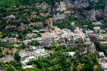 Fototapeta na wymiar Italy, Campania, Positano - 17 August 2019 - Glimpse of Positano and its luxuriant nature