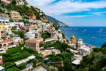 Italy, Campania, Positano - 17 August 2019 - Glimpse of the magical Positano