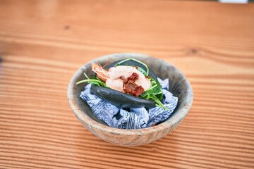 Delicious dish of asian food