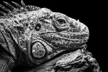 Iguana head closeup