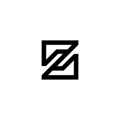 Fototapeta premium z letter logo icon, abstract, simple, line.