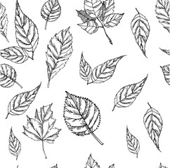 seamless pattern with leaves