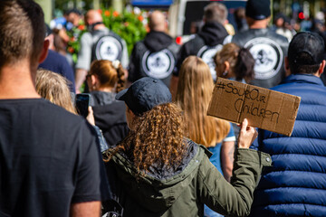06 September 6, 2020, Hague, Netherlands, Peaceful protest organized by anti-pedophilia activists...