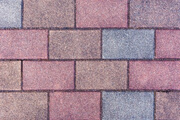 Obraz premium Vintage purple cobblestone pavement pattern and background