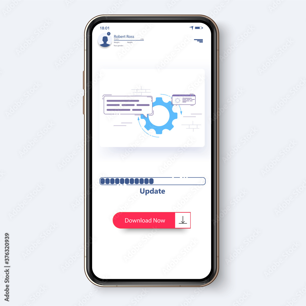 Poster progress in downloading mobile apps or downloading or downloading data from the internet. update ui/