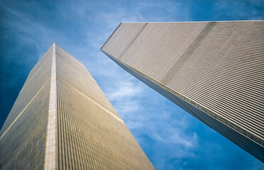 The World Trade Center Twin Towers, Manhattan, New York, USA