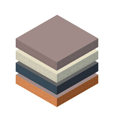 Soil layers geological and underground beneath nature landscape