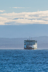 Washington State Ferry Sailing out of Clinton on Whidbey Island