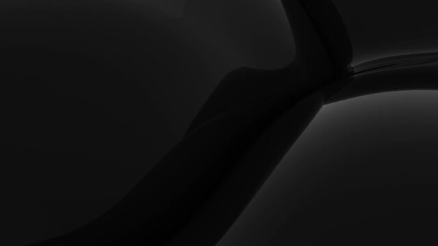 Abstract black background looping animation. Slow motion smooth black wave. Glossy Plastic. Dark luxury texture. Oil, petroleum. Black tar, gum. Liquid abstract