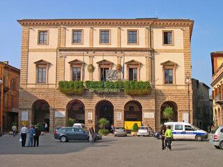 Italy, Marche, Tolentino,  the village Town Hall.