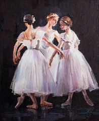  Baletnice w jasnoróżowym tutu