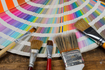 Pantone Multi Color Fan Paint Brush