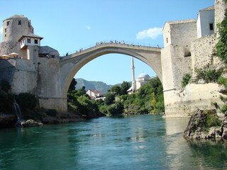 Fototapeta na wymiar bridge mostar, bosnia, herzegovina