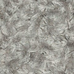 Seamless Tropical Palm Leaf Pattern. Beige Brown Tan Aged Old Grungy Dirty Design. High quality illustration. Detailed worn messy stained wrinkled tough surface material.