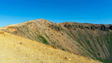 【裏磐梯／浄土平】吾妻小富士の火口壁／磐梯朝日国立公園（福島県）
