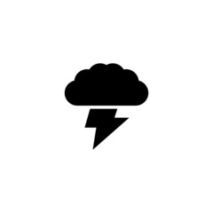 Brainstorm Icon in black flat glyph, filled style isolated on white background