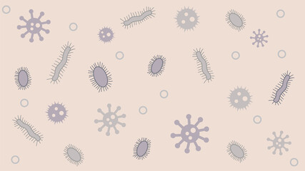 virus, germs, Covid-19, ウイルス、細菌、ばい菌、微生物の背景