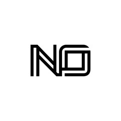 initial letter no line stroke logo modern