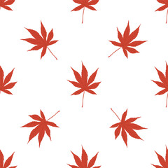 Autumn seamless patterns. Fall leaves. 