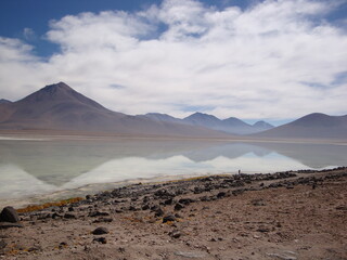 Bolivia altiplano trip lake sky mountains