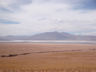 Bolivian altiplano mountain view sky